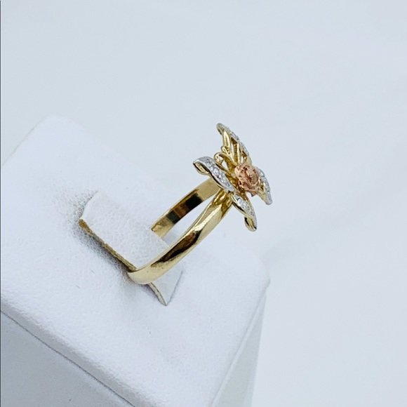 10k solid gold ring Butterfly Size 8 - Picture 5 of 5